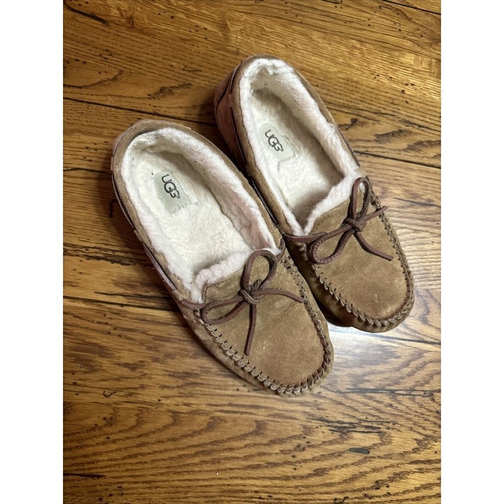 UGG Australia Alena Women's Suede Slippers - Chestnut, Size 8
